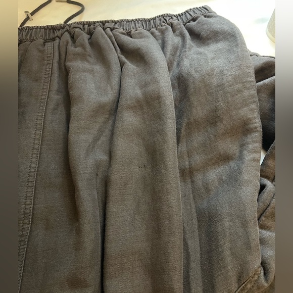 Free People Linen Blend Bomber Utility Jacket Washed Black M - Picture 15 of 16